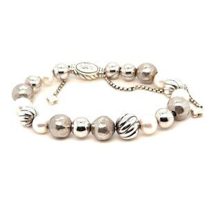 D.Y. 925 Elements Beads Pearl Bolo Bracelet